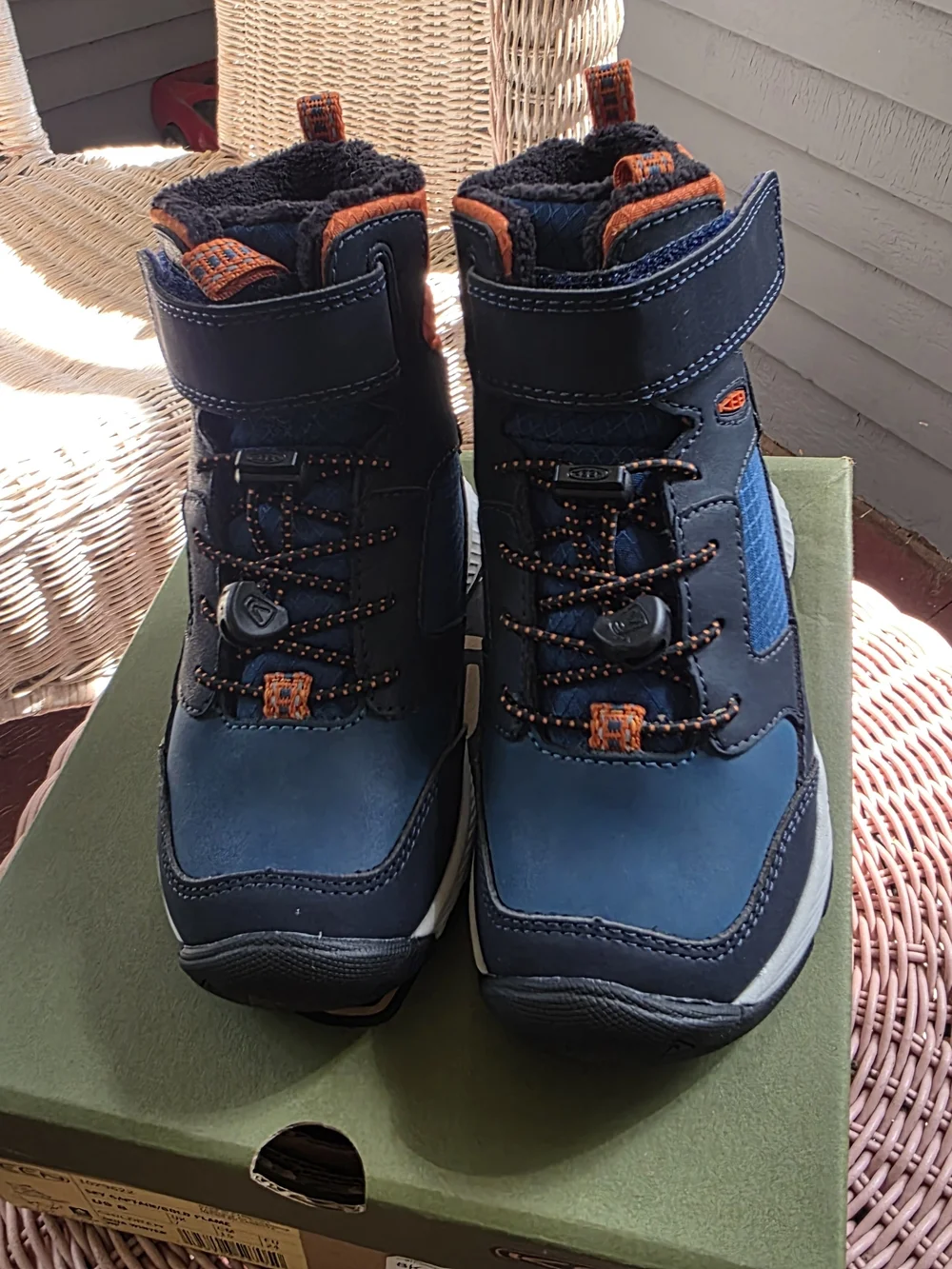 Kids Navy & Orange Winter Boots - Brand